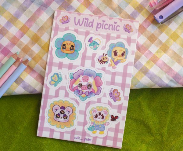 Sticker sheet kawaii cottagecore