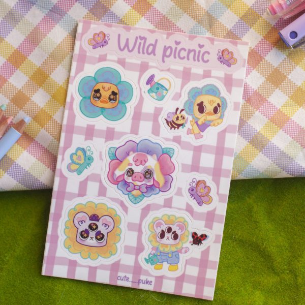 Sticker sheet kawaii cottagecore