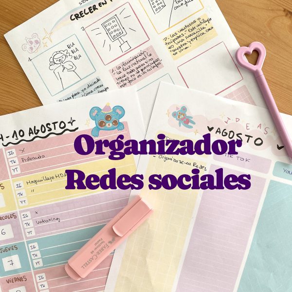 Organizador de redes sociales para creadores de contenido – PDF ilustrado